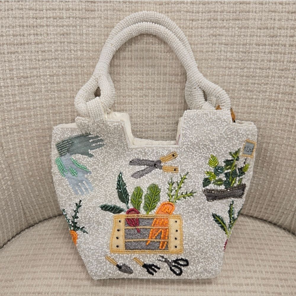 Viral Beaded Garden Embroidery Handbag